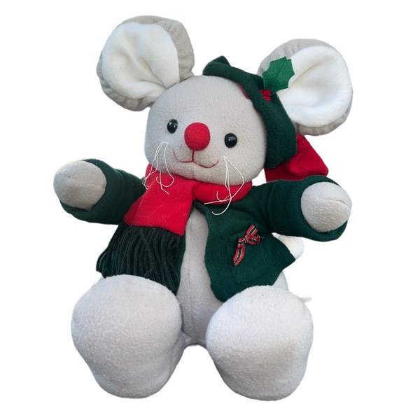 Mouse Rat Rodent Plush Commonwealth Christmas Holiday Fleece Scarf Coat 22” Inch - Picture 1 of 8
